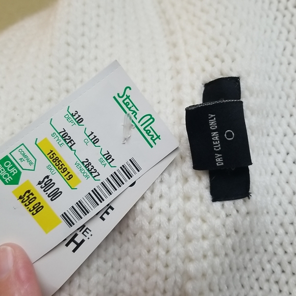 PECK & PECK CARDIGAN INWINTER WHITE WITH BELT - Picture 8 of 8